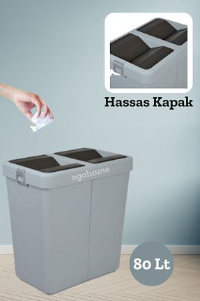 سطل زباله طوسی پلاستیک 40 L کد 160177067