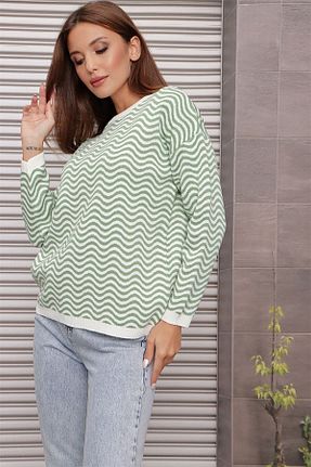 پلیور سبز زنانه ساده AQE FASHION - کد 354791403