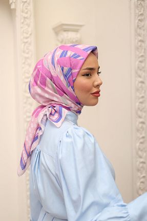 روسری صورتی پلی استر Silk Home - کد 855213432
