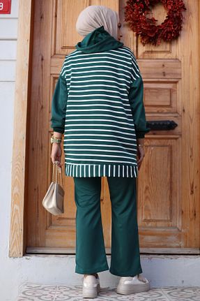 ست بالاتنه و پائین تنه حجاب سبز زنانه رگولار Sfg Life Moda - کد 855229556