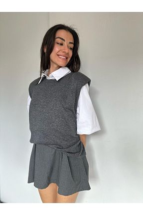 سوئیتر طوسی زنانه پشمی P