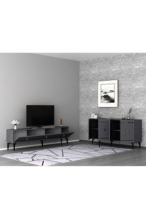 میز و پایه تلویزیون طوسی Suntalam cantek dizayn - کد 821353296