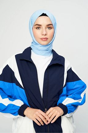 شال آبی زنانه پنبه ای Şehr i sultan - کد 855314773