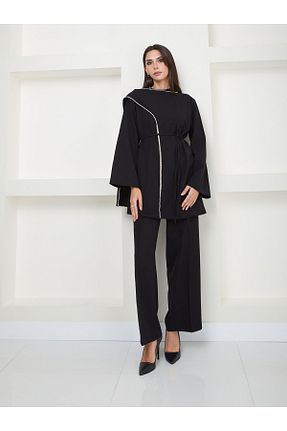 ست بالاتنه و پائین تنه حجاب مشکی زنانه Relaxed THE RAREBELL - کد 852440678