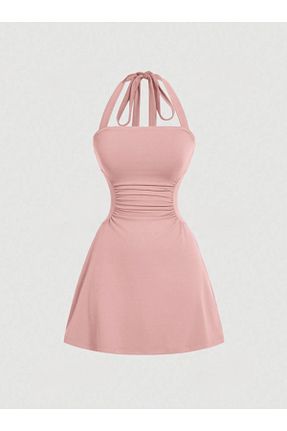 لباس صورتی زنانه بافتنی Dressco - کد 855348121