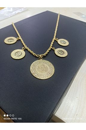 گردنبند جواهر طلائی زنانه روکش طلا ZAVİRA - کد 758450748