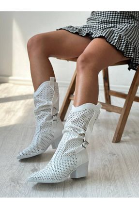 چکمه سفید زنانه جیر SHOEBOURNE - کد 855373360