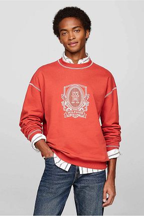 سوئیشرت قهوه ای مردانه ساده Tommy Hilfiger - کد 850910537