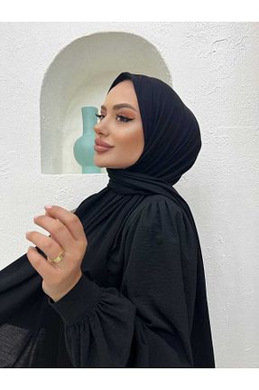 شال مشکی زنانه پنبه ای Lidya Şal - کد 855380779