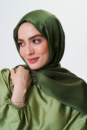 شال سبز زنانه میکرو ساتن Modakaşmir - کد 855392721