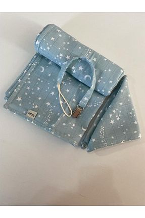 پتوی کودک و نوزاد آبی پنبه ای runbaby - کد 251857191