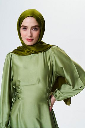 شال خاکی زنانه میکرو ساتن Modakaşmir - کد 855392767