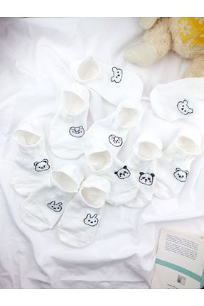 جوراب سفید زنانه پنبه ای DANS SOCKS - کد 331315214