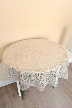 رومیزی بژ پلی استر ELEGANCEV - کد 855434353