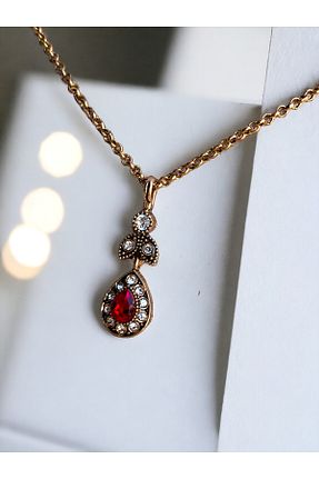 گردنبند جواهر قرمز زنانه زیرکن FAYRA ACCESSORIES - کد 855419640