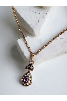 گردنبند جواهر بنفش زنانه زیرکن FAYRA ACCESSORIES - کد 855419499