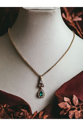 گردنبند جواهر سبز زنانه زیرکن FAYRA ACCESSORIES - کد 855419518