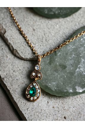 گردنبند جواهر سبز زنانه زیرکن FAYRA ACCESSORIES - کد 855419518