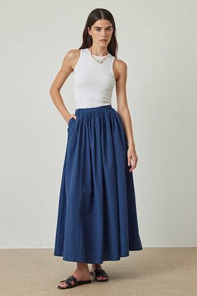 دامن حجاب سرمه ای زنانه بافتنی Hooopstore - کد 843988128