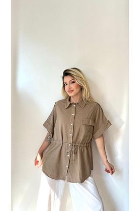 پیراهن قهوه ای زنانه اسلیم فیت LADY RIVSD - کد 855489201