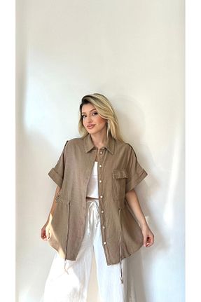 پیراهن قهوه ای زنانه اسلیم فیت LADY RIVSD - کد 855489201