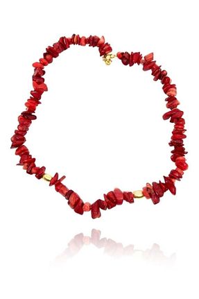 گردنبند جواهر طلائی زنانه سنگ طبیعی Linya Jewellery - کد 44454796
