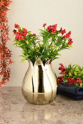 گلدان طلائی سرامیک ANGDESİGN - کد 331535538