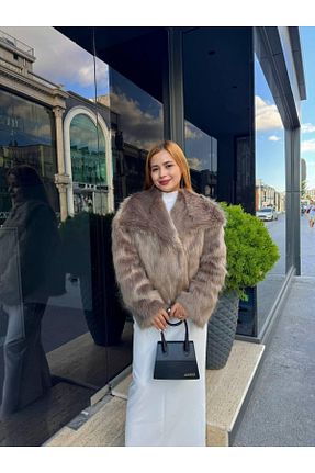 کاپشن قهوه ای زنانه رگولار Mitay - کد 855215835