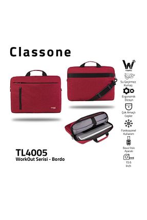 کیف نوت بوک زرشکی Classone - کد 855223915