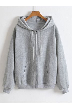 سوئیشرت طوسی زنانه ساده DAXİS Sportwear Company - کد 375452193