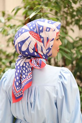 روسری سرمه ای پلی استر Silk Home - کد 855217947