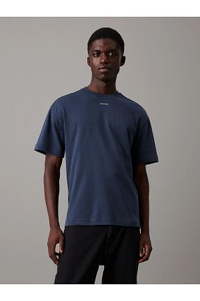 تیشرت آبی مردانه اورسایز Calvin Klein - کد 854619101