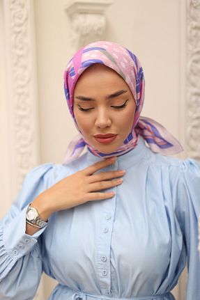روسری صورتی پلی استر Silk Home - کد 855213432
