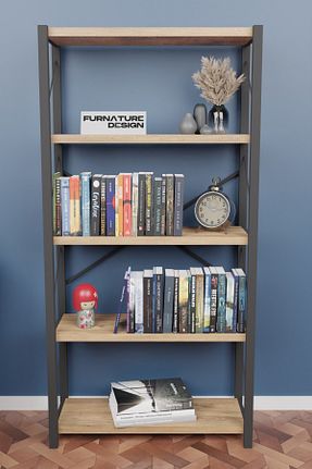 قفسه کتاب قهوه ای 60 سانتی متر CMKStore - کد 650650755