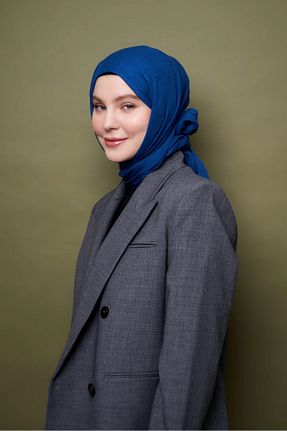 شال سرمه ای زنانه پنبه ای Şehr i sultan - کد 855332289