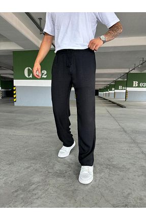 شلوار مشکی مردانه مخلوط کتان Cuqq Denim - کد 846413945