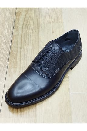 کفش کلاسیک مشکی مردانه چرم خالص LİCCAS - کد 855363901