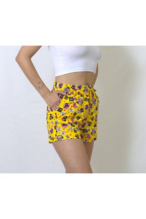 شلوارک و برمودا زرد زنانه Relaxed ARESMODA - کد 855360489
