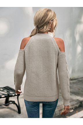 پلیور قهوه ای زنانه Saç Örgü AQE FASHION - کد 853480572