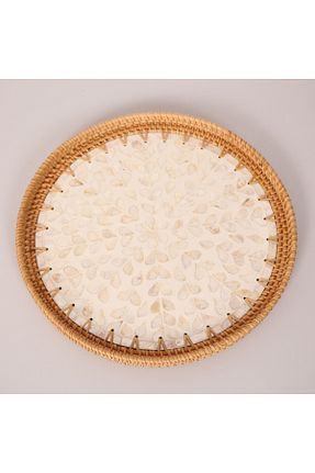 سینی سفید خیزران Mylamp - کد 855370086