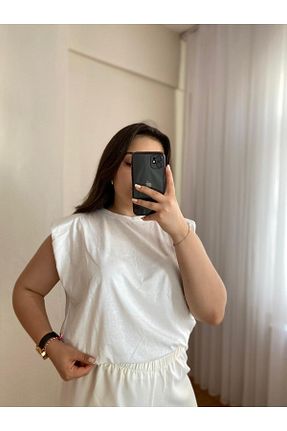 تیشرت سفید زنانه رگولار FASİON - کد 855383956