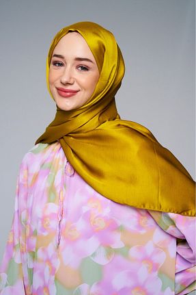 شال طلائی زنانه میکرو ساتن Modakaşmir - کد 855392649
