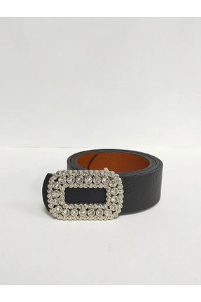 کمربند مشکی زنانه چرم مصنوعی Gesa - کد 855418596