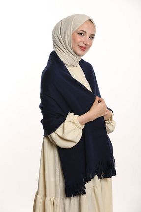 شال سرمه ای زنانه اکریلیک eslem butik - کد 855488523