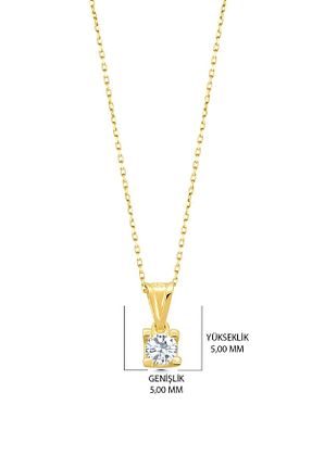 گردنبند طلا زرد زنانه 14 عیار MOOM MÜCEVHERAT - کد 841642956