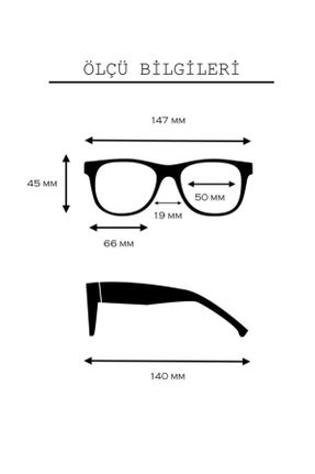 عینک آفتابی سفید زنانه 50 UV400 مات هندسی کد 128052644