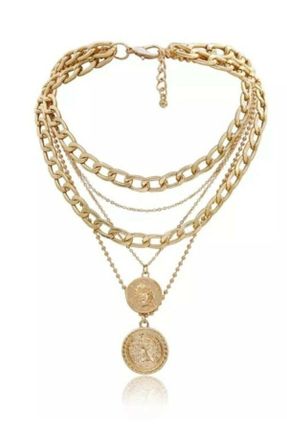 گردنبند جواهر طلائی زنانه روکش طلا کد 50261273