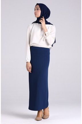 دامن حجاب آبی زنانه کمر کش دار Essah Moda - کد 97306853