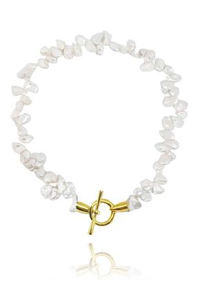 گردنبند نقره طلائی زنانه 925 عیار Linya Jewellery - کد 730045487