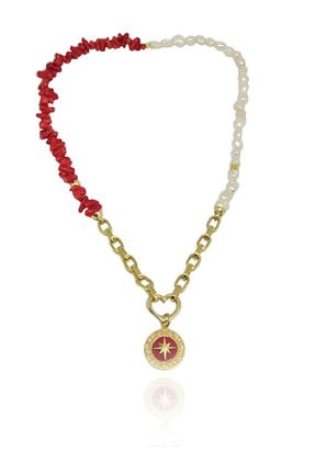 گردنبند نقره طلائی زنانه 925 عیار Linya Jewellery - کد 117285434